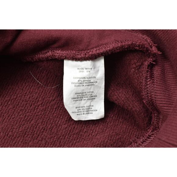 Champion Men's Quarter Zip Pullover Sweatshirt Maroon Red Szize 2XL Cotton Blend - Picture 6 of 8